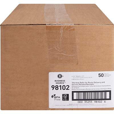 Business Source Portable Printer Receipt Thermal Rolls (BSN98102)