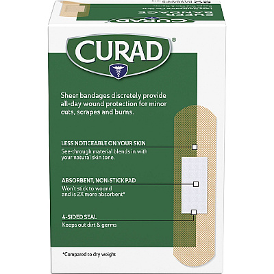 Curad Sheer Bandage Strips (MIICUR02279RB)