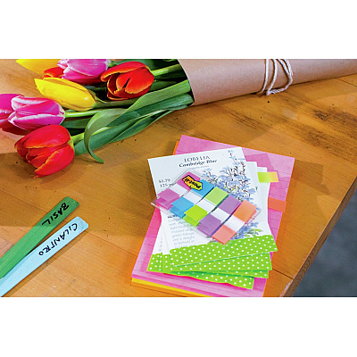 Post-it Flags in On-the-Go Dispenser - Bright Colors (MMM6835CB2)