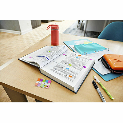Post-it Flags in On-the-Go Dispenser - Bright Colors (MMM6835CB2)