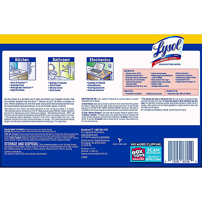 LYSOL 4-pack Disinfecting Wipes (RAC90641)