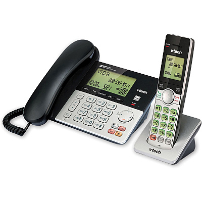 Vtech CS6949 DECT 6.0 Standard Phone - Black, Silver
