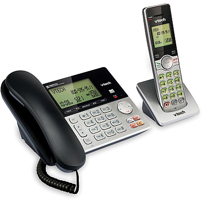 Vtech CS6949 DECT 6.0 Standard Phone - Black, Silver
