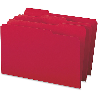 Business Source 1/3 Tab Cut Legal Recycled Top Tab File Folder (BSN99720)