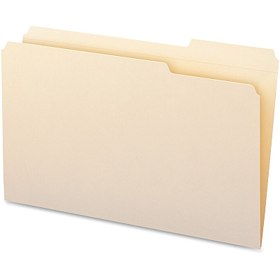 Business Source 1/3 Tab Cut Legal Recycled Top Tab File Folder (BSN99723)