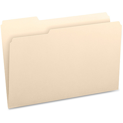 Business Source 1/3 Tab Cut Legal Recycled Top Tab File Folder (BSN99724)