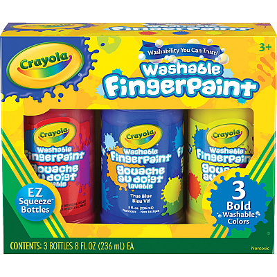 Crayola Washable Fingerpaint Bold Colors Set (CYO551310)
