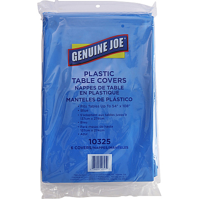 Genuine Joe Plastic Rectangular Table Covers (GJO10325CT)