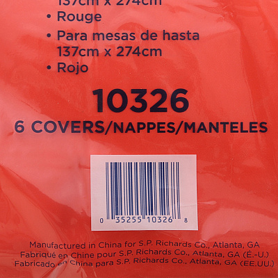 Genuine Joe Plastic Rectangular Table Covers (GJO10326CT)