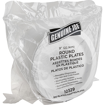 Genuine Joe 9" Reusable Plastic Plates (GJO10329CT)