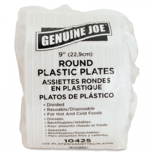 Genuine Joe 9" Round Divided Plates (10425CT)