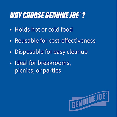 Genuine Joe 9" Round Plastic Plates (GJO10429CT)