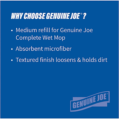 Genuine Joe Microfiber Wet Mophead Refill (GJO47539CT)