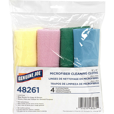 Genuine Joe Color-coded Microfiber Cleaning Cloths (GJO48261CT)