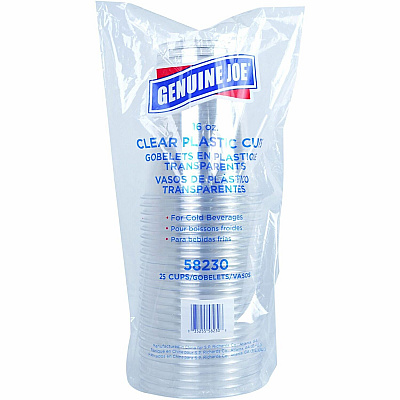 Genuine Joe 16 oz Clear Plastic Cups (GJO58230CT)