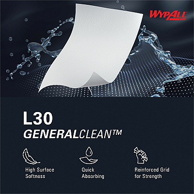 Wypall GeneralClean L30 Heavy Duty Cleaning Towels (KCC05841)