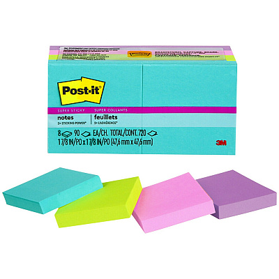 Post-it Super Sticky Notes - Supernova Neons Color Collection (MMM6228SSMIA)