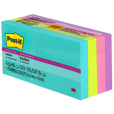 Post-it Super Sticky Notes - Supernova Neons Color Collection (MMM6228SSMIA)