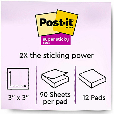 Post-it Super Sticky Notes - Supernova Neons Color Collection (MMM65412SSMIA)