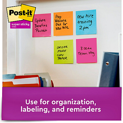 Post-it Super Sticky Notes - Energy Boost Color Collection (MMM65424SSAU)