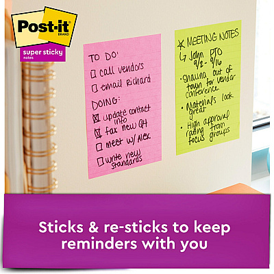 Post-it Super Sticky Notes - Supernova Neons Color Collection (MMM6603SSMIA)