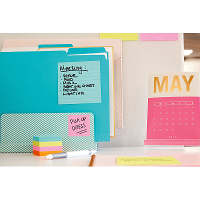 Post-it Super Sticky Lined Notes - Supernova Neons Color Collection (MMM6756SSMIA)