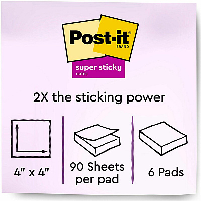 Post-it Super Sticky Lined Notes - Supernova Neons Color Collection (MMM6756SSMIA)