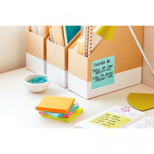 Post-it Super Sticky Lined Notes - Supernova Neons Color Collection (6756SSMIA)