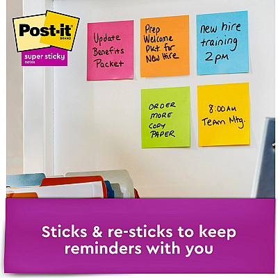 Post-it Super Sticky Dispenser Notes - Energy Boost Color Collection (MMMR33018SSAUCP)