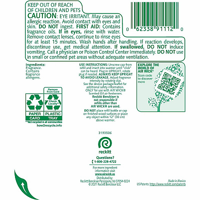 Air Wick Scented Oil Warmer Refill (RAC91112)