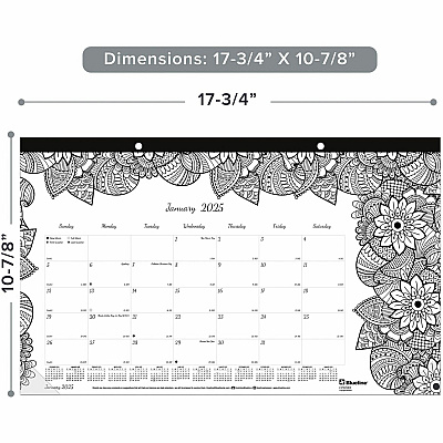 Blueline DoodlePlan Compact Desk Pad - Botanica (C2917001)