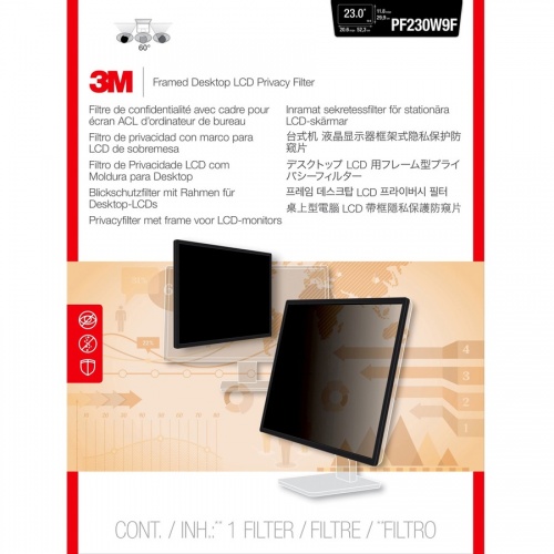 3M Framed Privacy Filter Black (PF230W9F)