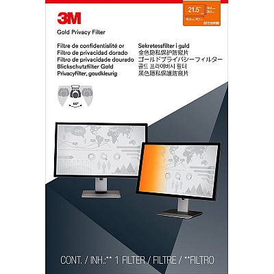 3M Gold Privacy Filter for 21.5in Monitor, 16:9, GF215W9B