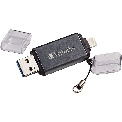 Verbatim 32GB Store 'n' Go Dual USB 3.2 Gen 1 Flash Drive for Apple Lightning Devices - Graphite (49300)