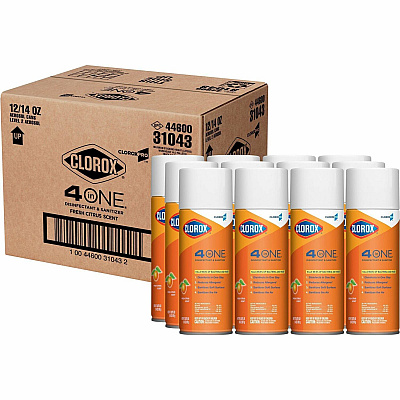 CloroxPro 4 in One Disinfectant & Sanitizer (CLO31043CT)