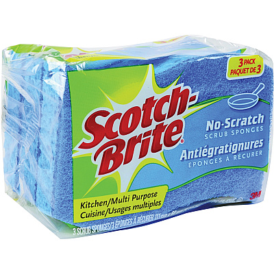 Scotch-Brite No Scratch Scrub Sponges (MMMMP3CT)
