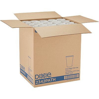 Dixie Pathways 12 oz Paper Hot Cups By GP Pro (DXE2342PATH)