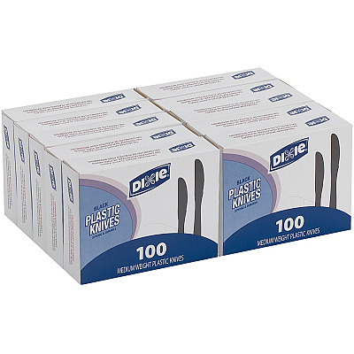 Dixie Medium-weight Disposable Knives Grab-N-Go by GP Pro (DXEKM507CT)