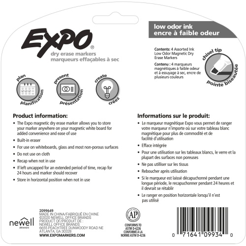 EXPO Eraser Cap Magnetic Dry Erase Marker Set (1944728)