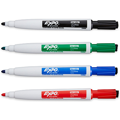 EXPO Eraser Cap Fine Magnetic Dry Erase Markers (SAN1944746)