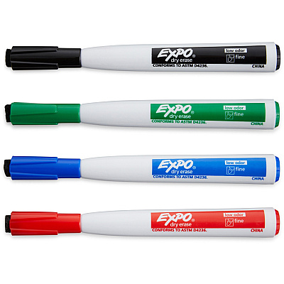 EXPO Eraser Cap Fine Magnetic Dry Erase Markers (SAN1944746)