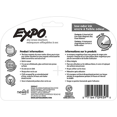 EXPO Eraser Cap Fine Magnetic Dry Erase Markers (SAN1944746)