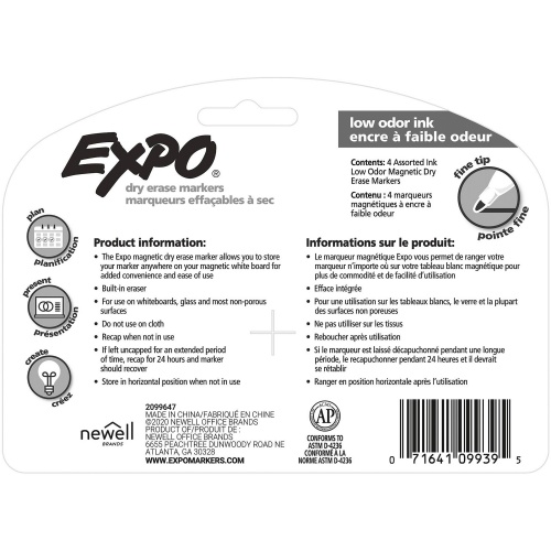 EXPO Eraser Cap Fine Magnetic Dry Erase Markers (1944746)