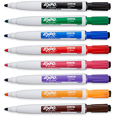 EXPO Eraser Cap Fine Magnetic Dry Erase Markers (SAN1944748)