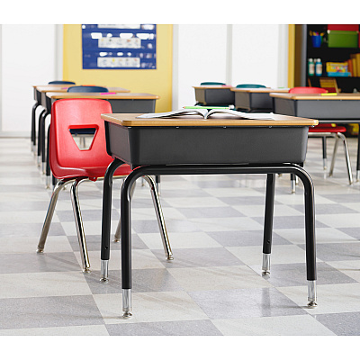 Lorell Adjustable-Height Student Desks with Book Box (LLR99893)