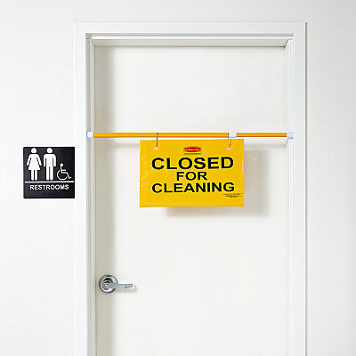 Rubbermaid Commercial Closed For Cleaning Safety Sign (RCP9S1500YWCT)