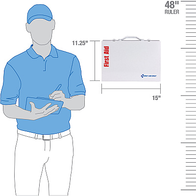 First Aid Only 2-Shelf First Aid Cabinet with Medications - ANSI Compliant (FAO90573)