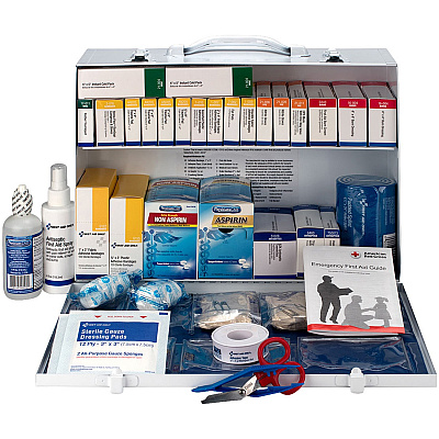 First Aid Only 2-Shelf First Aid Cabinet with Medications - ANSI Compliant (FAO90573)