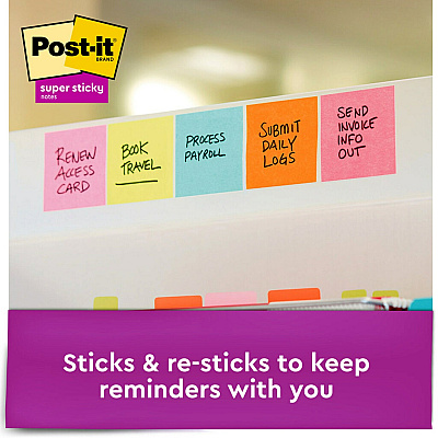Post-it Super Sticky Notes - Supernova Neons Color Collection (MMM6545SSMIA)
