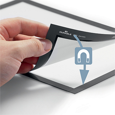 Durable DURAFRAME Self-Adhesive Magnetic Letter Sign Holder (DBL476801)